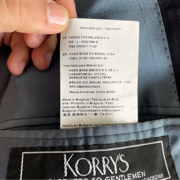 Hugo Boss Blazer Men’s 38S Pasolini Movie Navy Blue 100 Virgin Wool Classic Fit - Picture 9 of 13